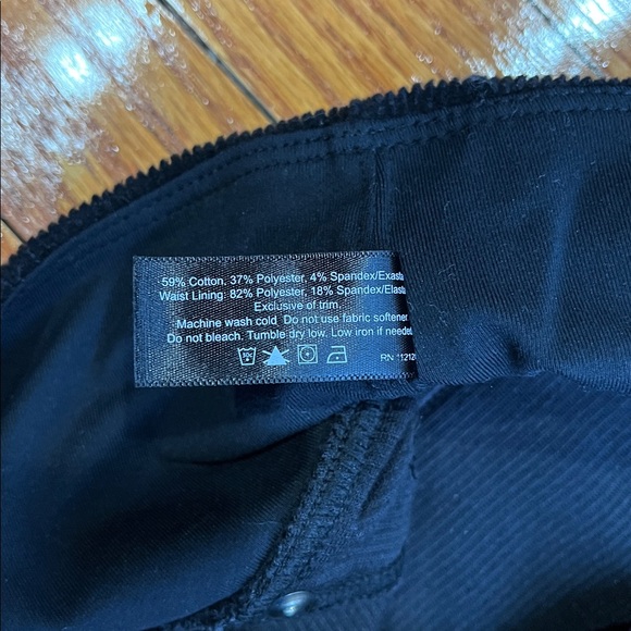 Spanx Corduroy Leggings Black Size M - Picture 6 of 6